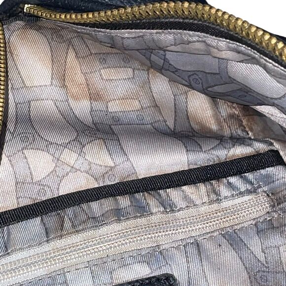 Aimee Kestenberg Tamitha Backpack Black Soft Pebbled Leather Adj Shoulder Strap. main image 5